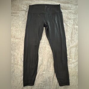 Lululemon Shine Black Align High Rise Leggings Size 14 Excellent Condition 28”